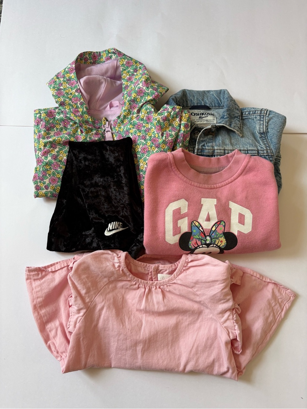 Lot Gap Zara Nike Rain Denim Jacket Sweatshirt Dress Leggings 18-24M Floral Pink